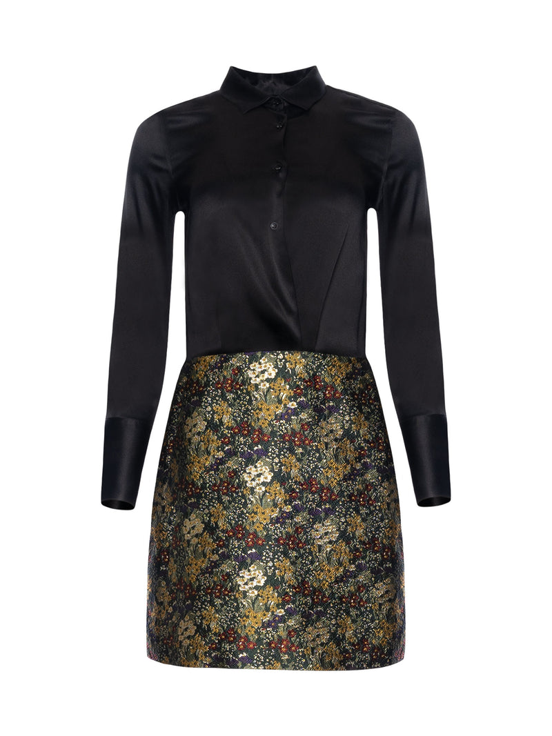 Sara Roka Floral Jacquard Dress