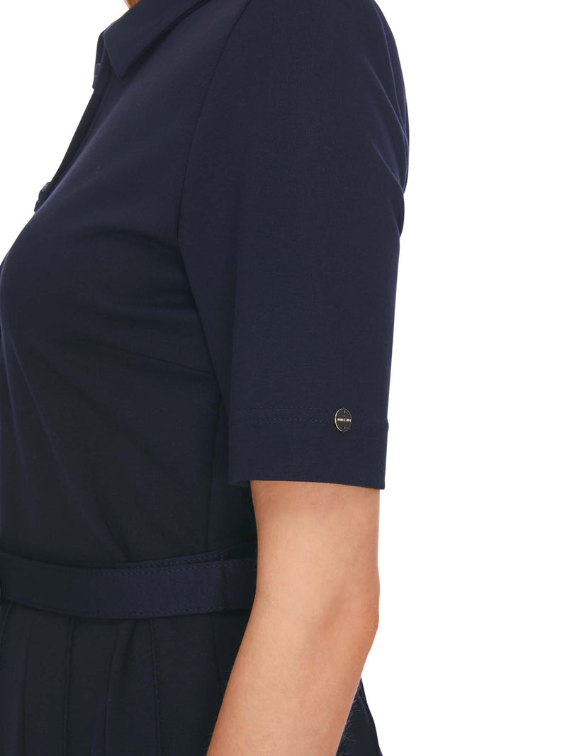 Marc Cain Polo Dress with Pleated Skirt