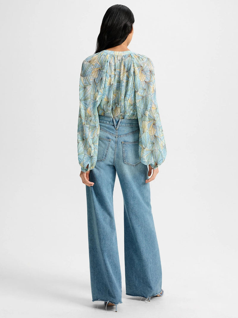Veronica Beard Fennel Pleated Blouse