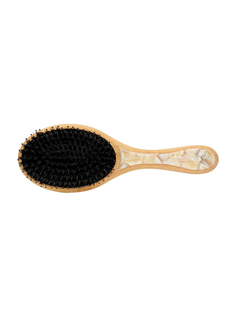 Emi Jay Flat Brush + Effing Claw Clip Set