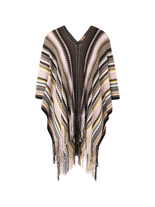 Missoni Poncho with Zigzag Details