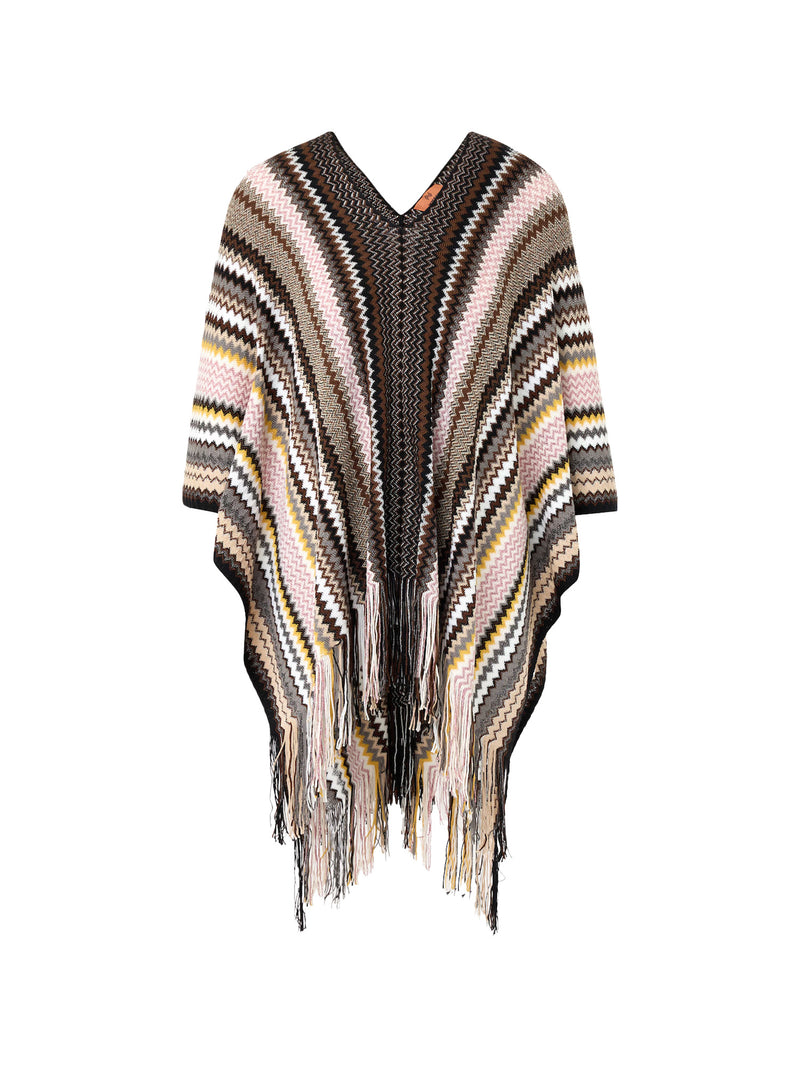 Missoni Poncho with Zigzag Details