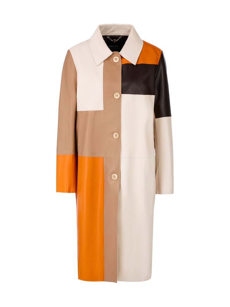 Marc Cain Patch Nappa Leather Coat