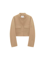 Dorothee Schumacher Emotional Essence Cropped Jacket with Stand Collar