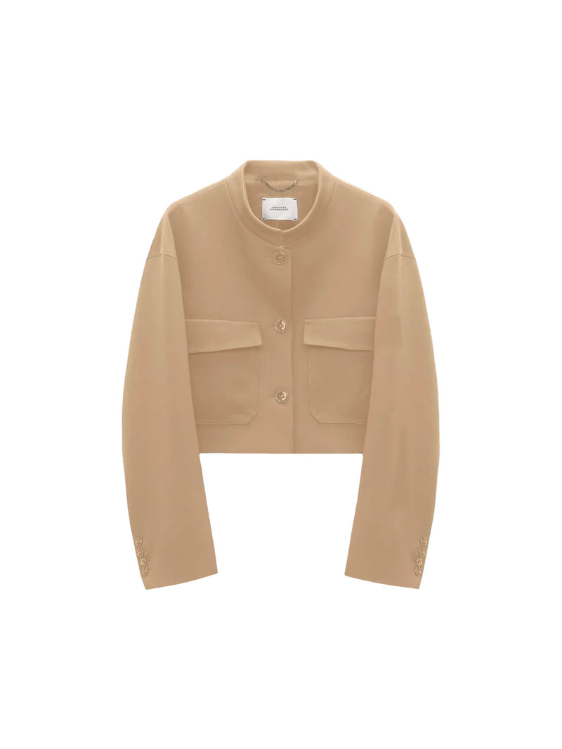 Dorothee Schumacher Emotional Essence Cropped Jacket with Stand Collar