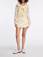 Dorothee Schumacher Cool Stripe Blouse with Ruffle