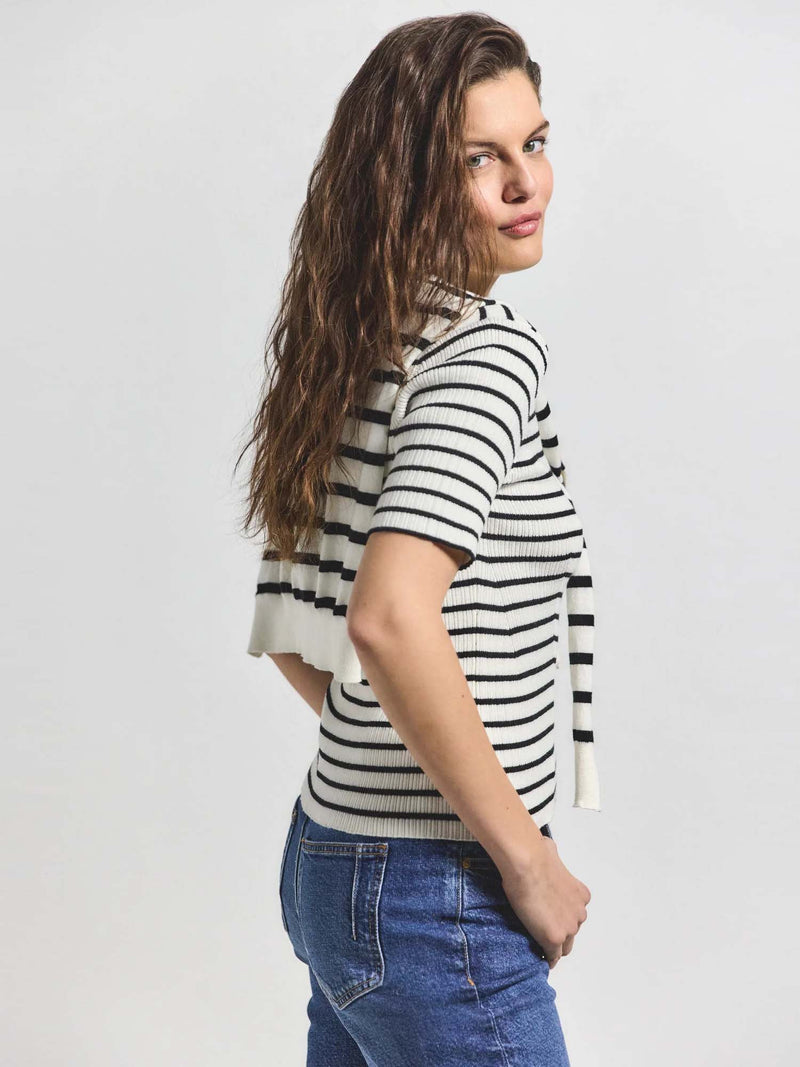 Derek Lam 10 Crosby Twain Short Sleeve Pre-Styled Sweater