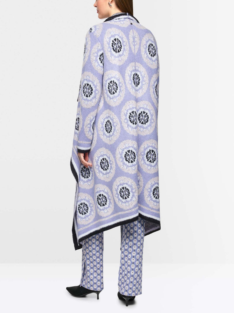 Marc Cain Knitted Coat with Waterfall Collar