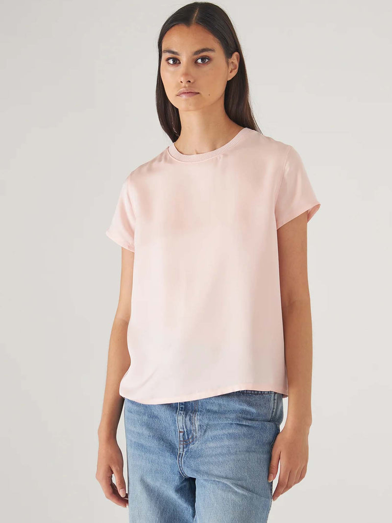Patrick Assaraf Silk Short Sleeve Tee
