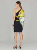 Mi Jong Lee Calla Lily One Shoulder Dress