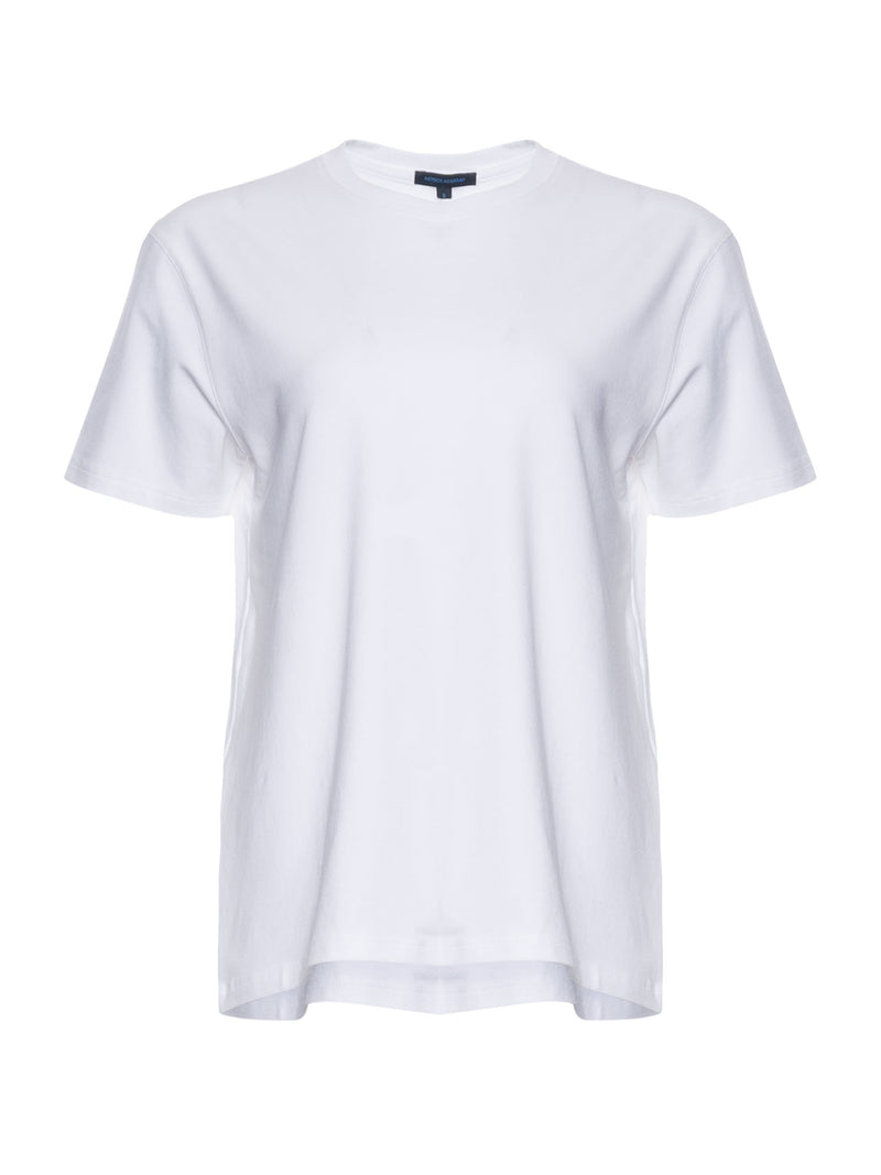 Patrick Assaraf Boyfriend Stretch Crewneck T-Shirt