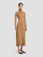 Victoria Beckham Button Detail Midi Skirt