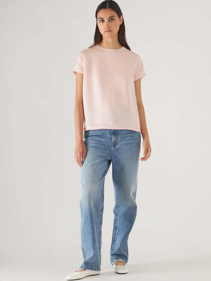Patrick Assaraf Silk Short Sleeve Tee