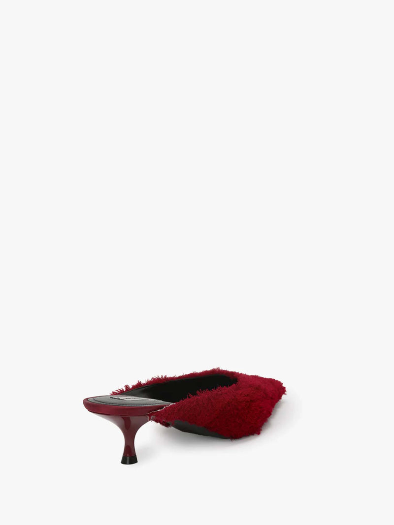 Victoria Beckham 45mm Embroidered Kitten Mule
