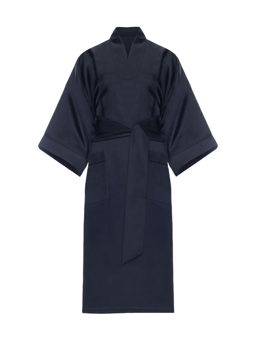 Olivia Von Halle Sabine Plain Silk Robe