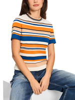 Marc Cain Short Sleeve Striped Sweater
