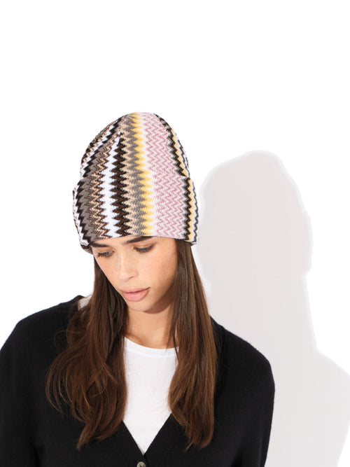 Missoni Beanie in Zigzag Detail
