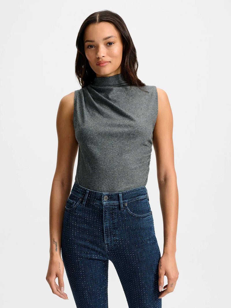 Veronica Beard Mylie Mock-Neck Tank Top
