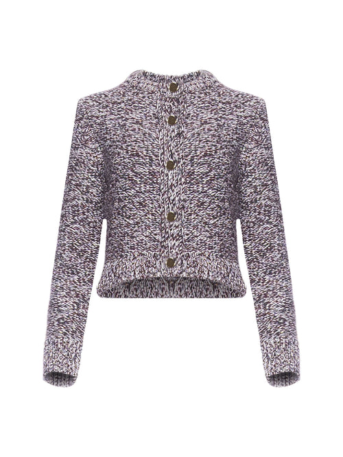 White &amp; Warren Gold Button Cardigan