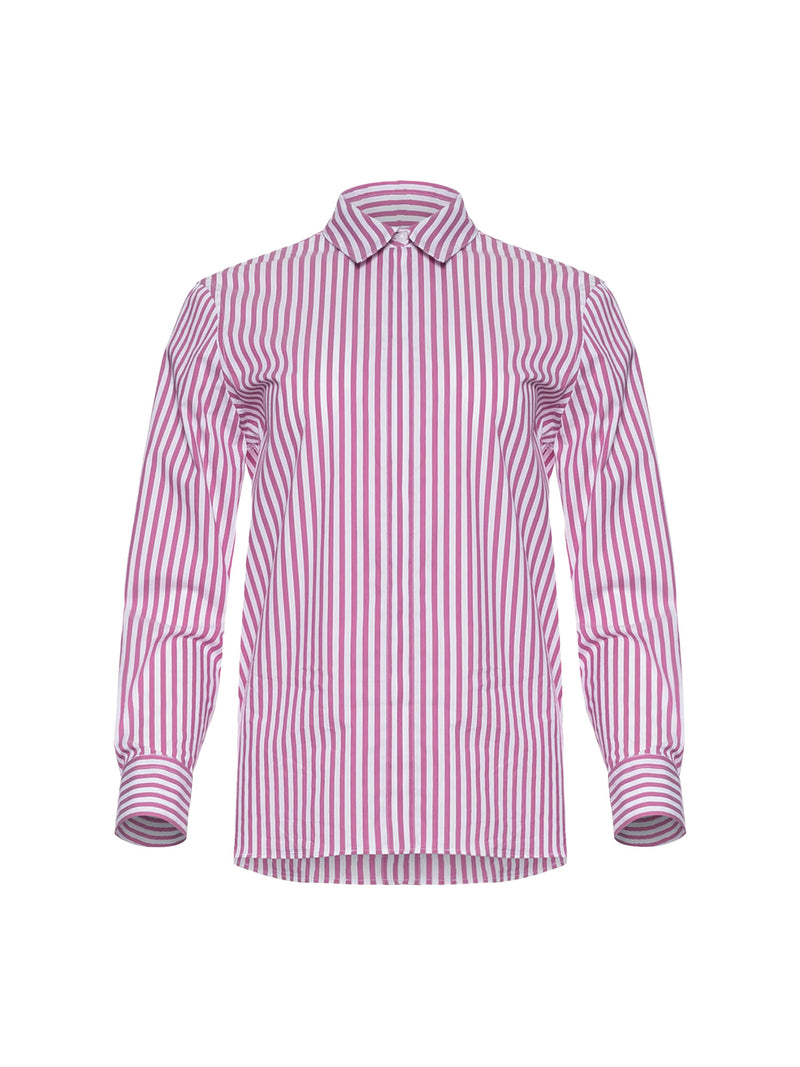 Patrick Assaraf Long Sleeve Striped Shirt