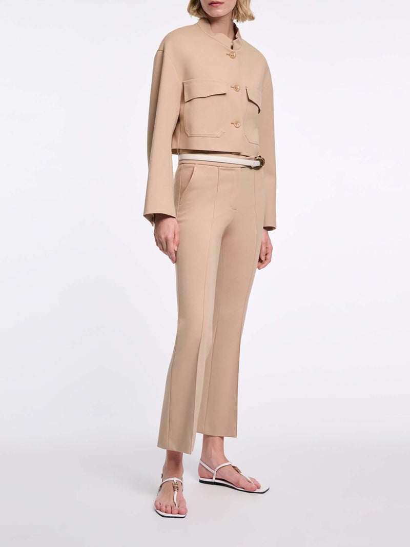 Dorothee Schumacher Emotional Essence Cropped Jacket with Stand Collar