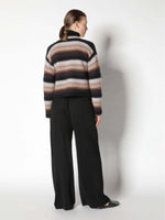 Sminfinity Pure &amp; Fluffy Striped Crewneck Jacket