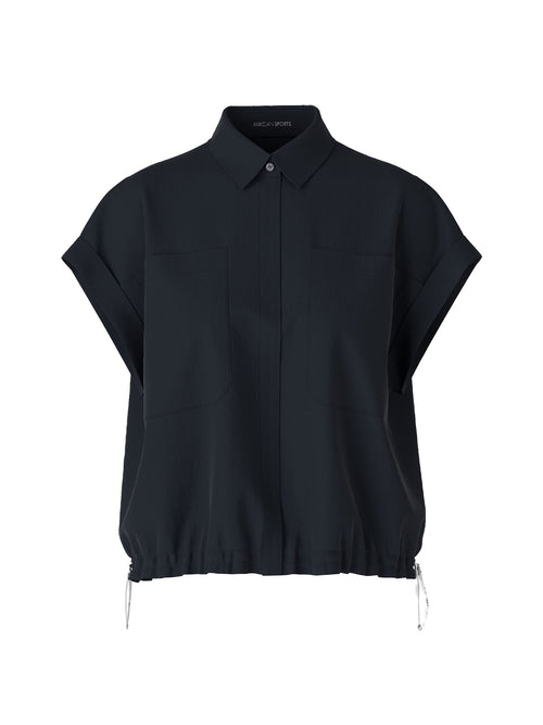 Marc Cain Sports Classic Collar Blouse with Drawstring Waist