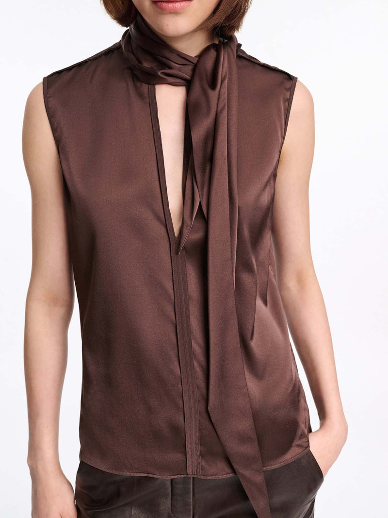 Dorothee Schumacher Sense of Shine Top with Scarf Detail