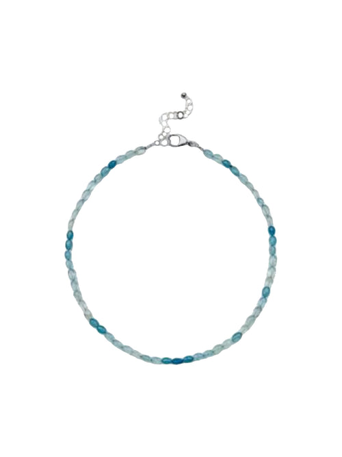 JMNYC Faceted Oval Ombre Aquamarine Necklace