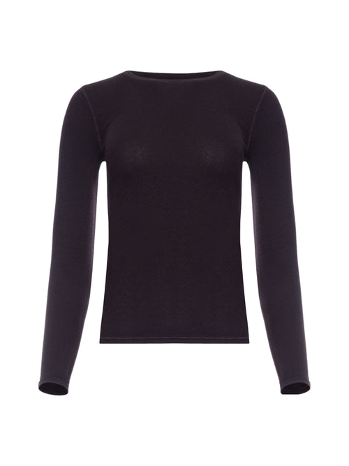 Patrick Assaraf Long Sleeve Vintage Rib Crewneck