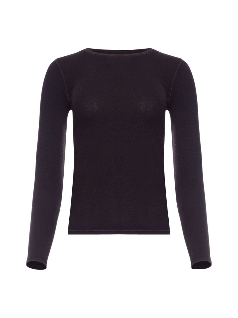 Patrick Assaraf Long Sleeve Vintage Rib Crewneck