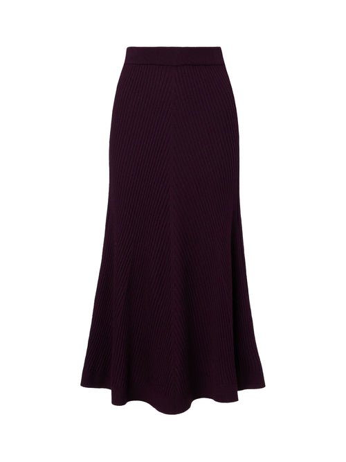 Victoria Beckham Ribbed Midi Skirt