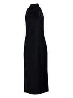 Mi Jong Lee Matte Jersey High Neck Cowl Dress