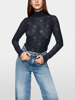 Marc Cain Sports Logo Lace Top