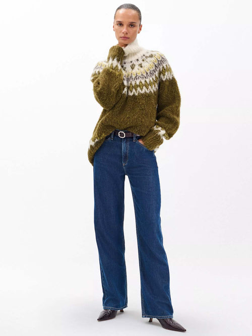 Rag &amp; Bone Feather Weight Logan Mr Wide Leg Jeans