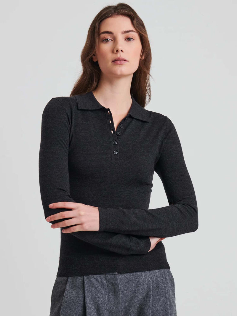 Patrick Assaraf Merino Fitted Polo