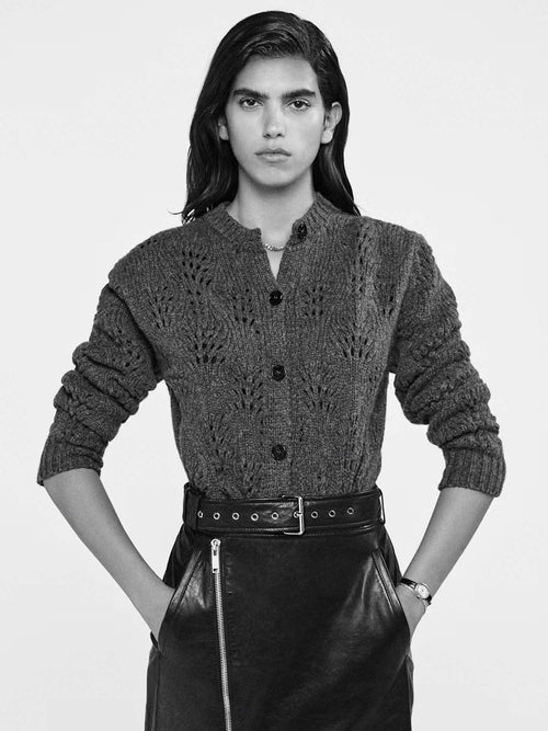 Frame Textured Stitch Cardigan