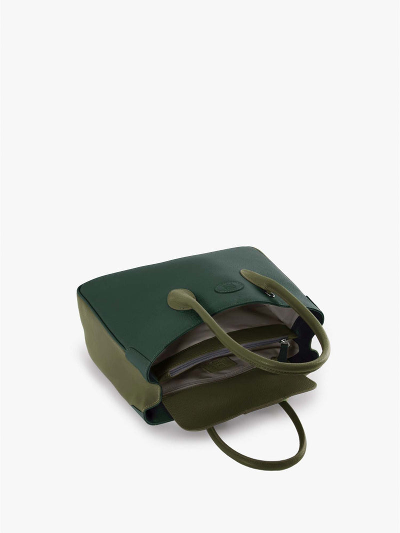 Cinzia Rocca Two Tone Leather Tote Bag
