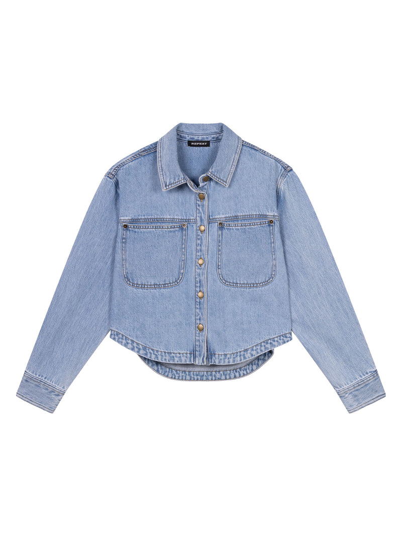 Repeat Soft Cropped Denim Jacket