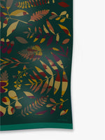 Cinzia Rocca Wool Scarf with Stylized Leaves