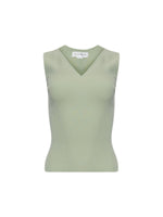Victoria Beckham Rib Detail V-neck Tank