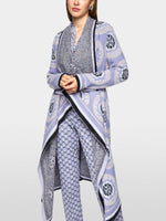 Marc Cain Knitted Coat with Waterfall Collar