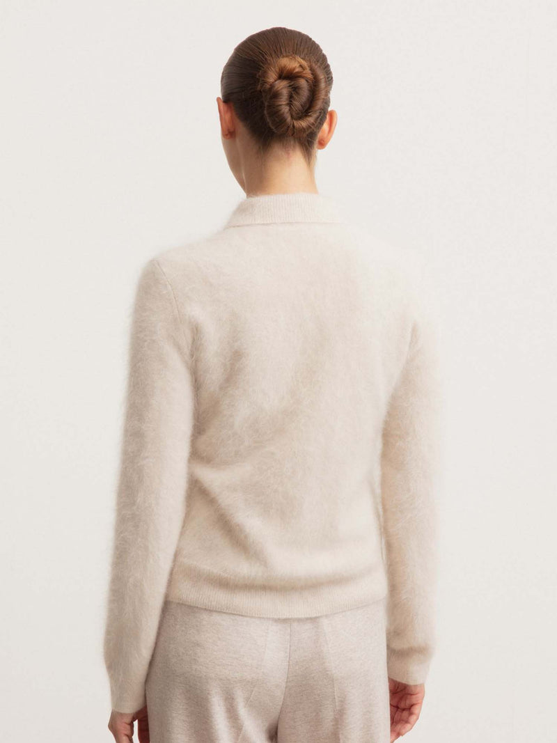 Iris Von Arnim Elyn Brushed Cashmere Cardigan