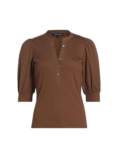 Veronica Beard Coralee Puffed Sleeve Top