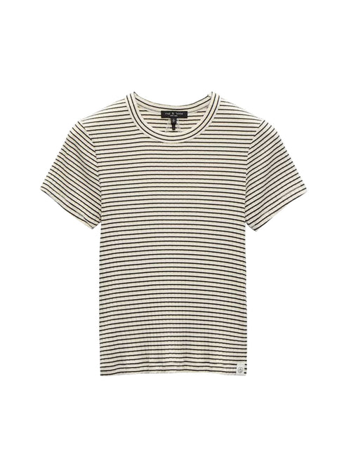 Rag &amp; Bone Luca Striped Ribbed Baby Tee