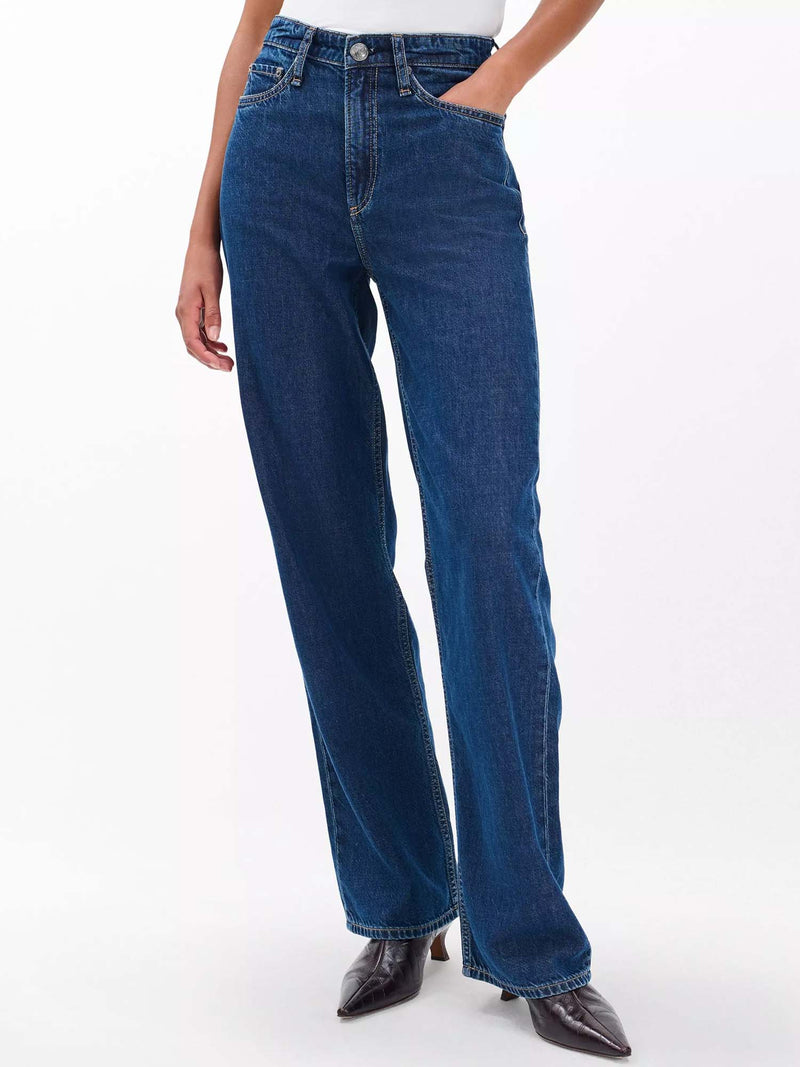 Rag &amp; Bone Feather Weight Logan Mr Wide Leg Jeans