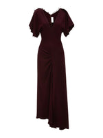 Victoria Beckham Short Sleeve Rouleaux Detail Dress