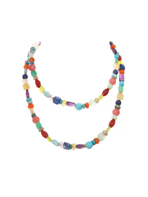 Margo Morrison Ooak Multi Stone Combination Long Necklace