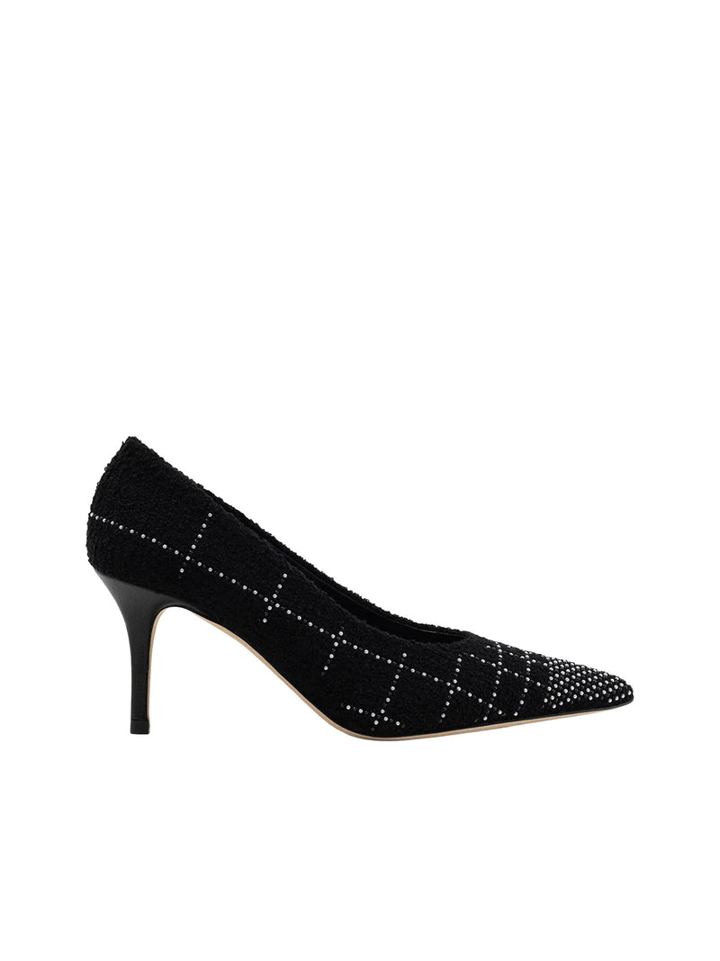 Arteana Perla 75 Tweed Pump with Pearl Embellishment