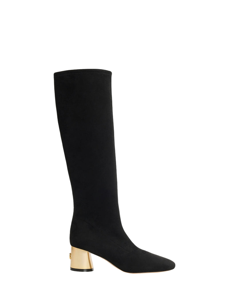 Casadei Cleo Tall Boot with Gold Heel